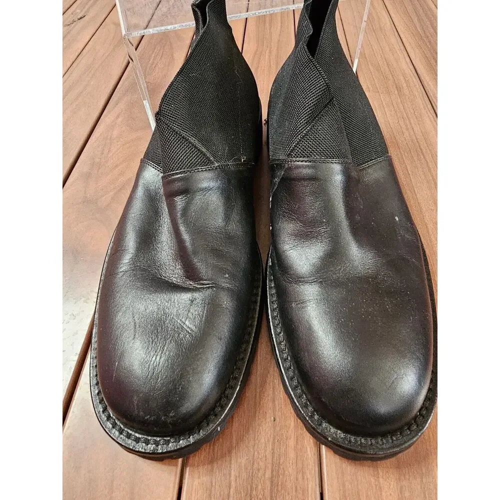 To Boot New York Adam Derrick‎ Black Leather Low Chelsea Boots Italy Mens 9.5